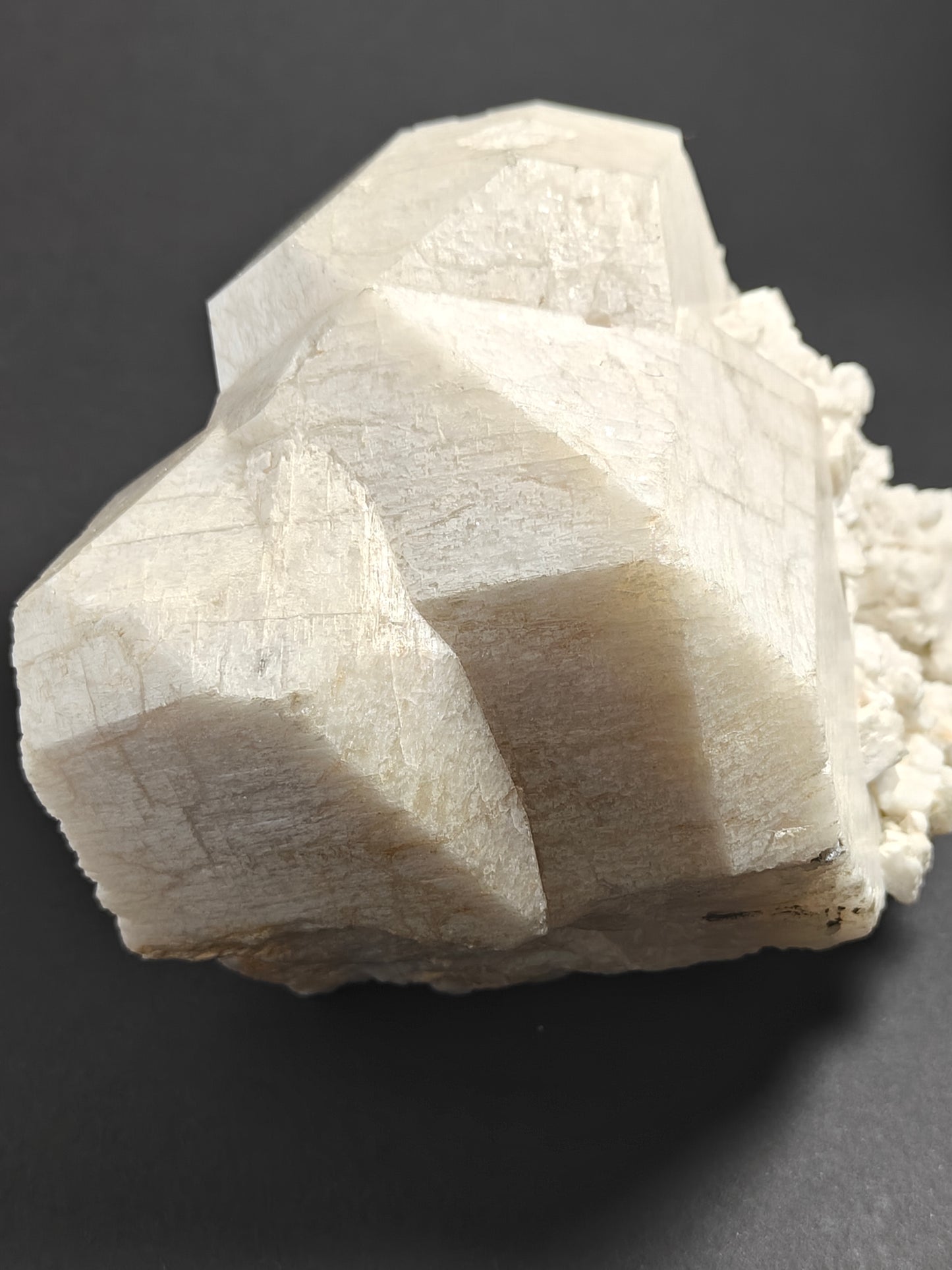 Cabinet-Size Feldspar Specimen with Muscovite, Schorl, and Quartz Point
