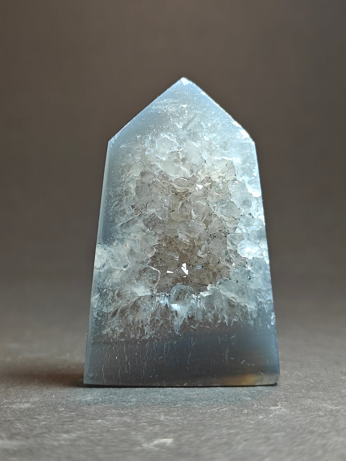 Beautiful Trio of Druzy Agate Points from Brazil – 154 Grams