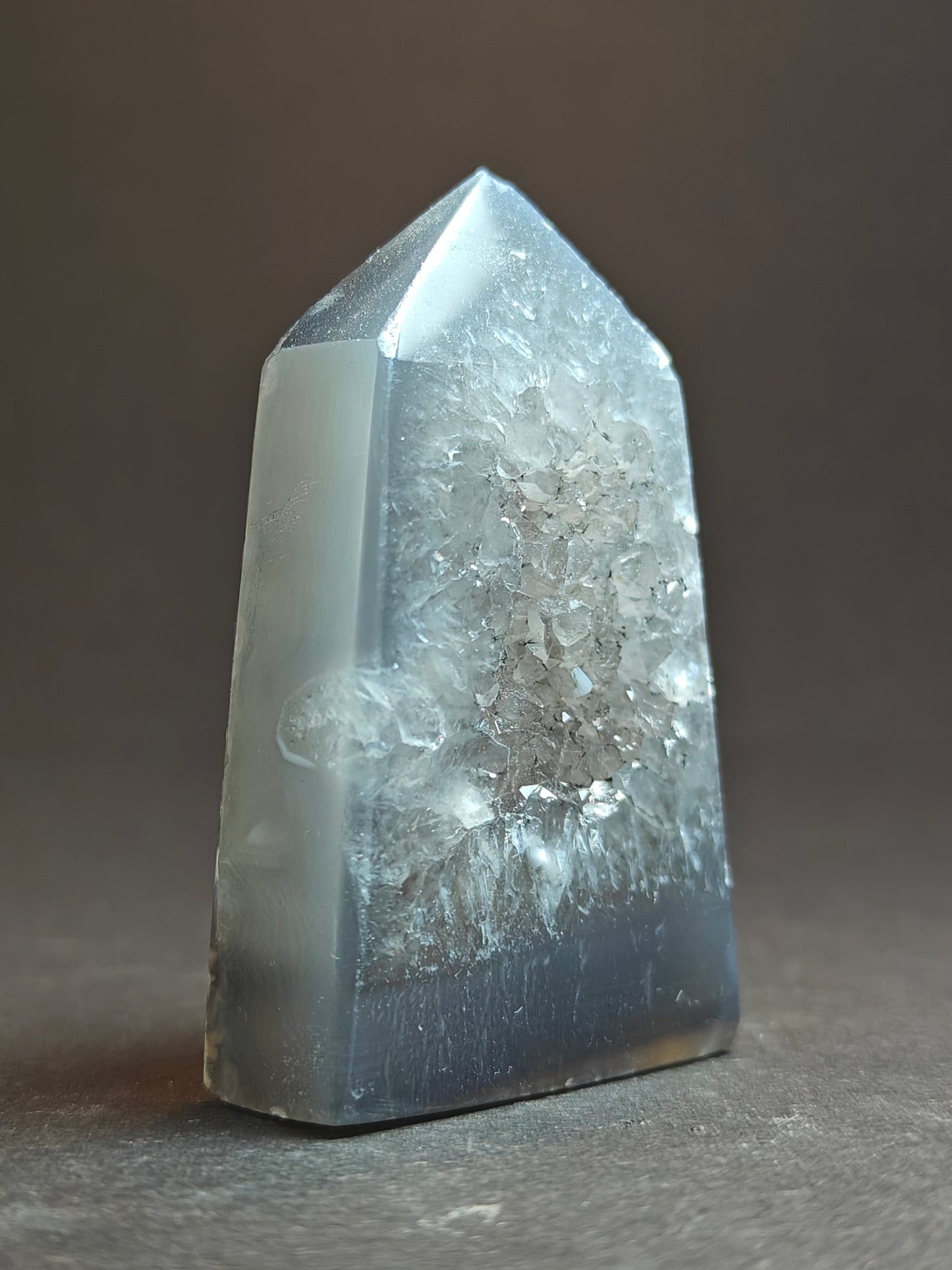 Beautiful Trio of Druzy Agate Points from Brazil – 154 Grams