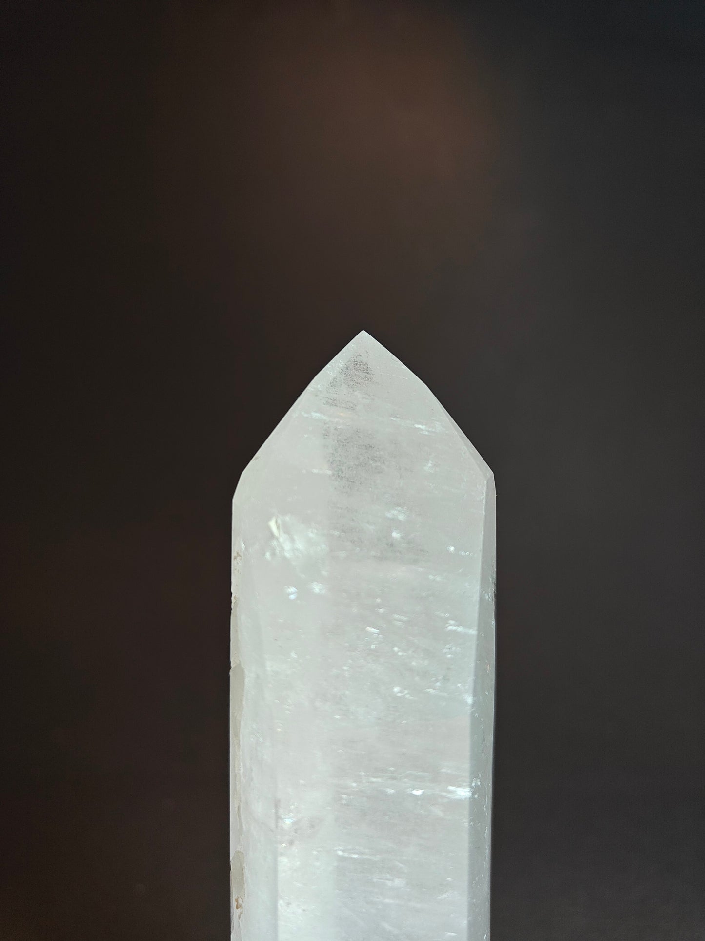 Polished Carved White Quartz Tower from Brazil - 370 grams