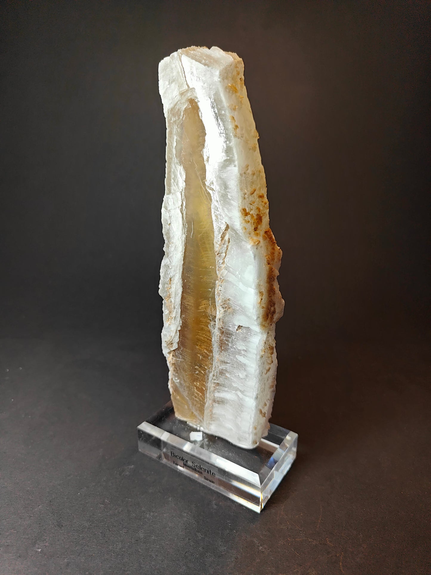 Bicolor Selenite Specimen from Spain