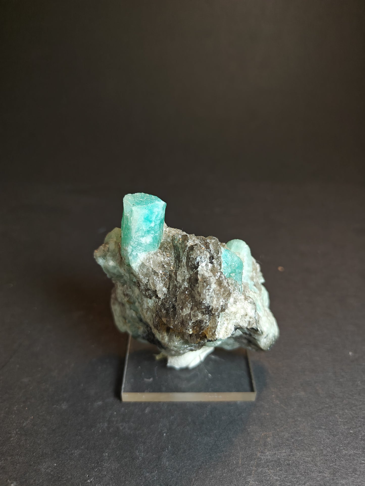 Amazonite Specimen Mounted on Base
