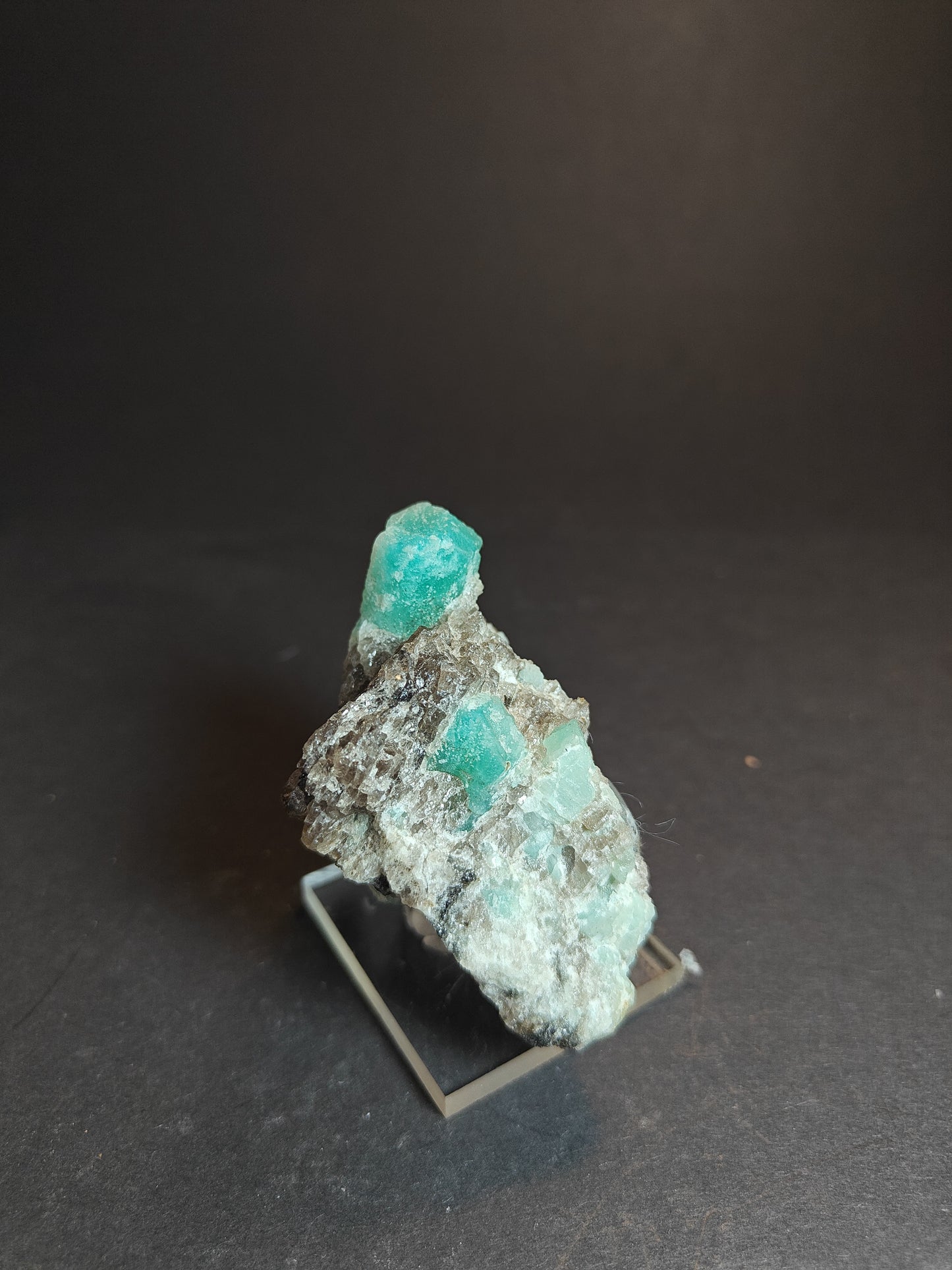 Amazonite Specimen Mounted on Base