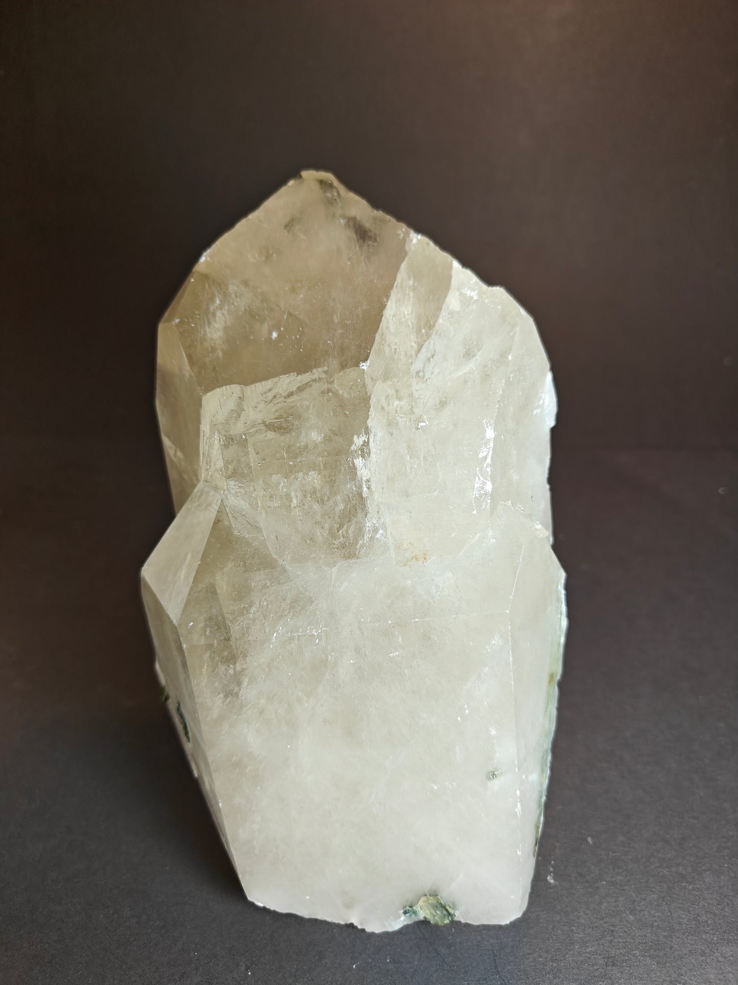 Large Quartz Crystal with Tourmaline from Brazil
