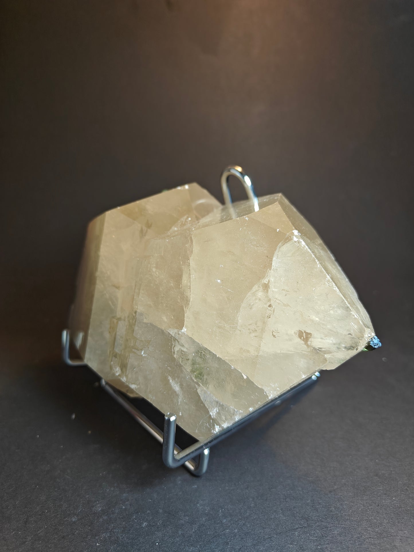 Large Quartz Crystal with Tourmaline from Brazil