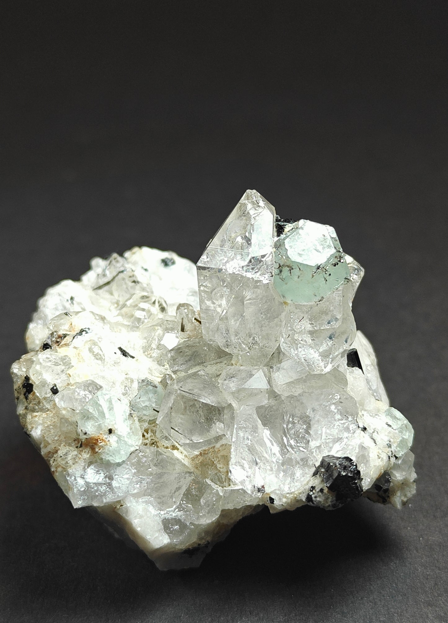 Stunning Quartz with Aquamarine, Schorl, and Topaz Combination from Pakistan – 66 Grams