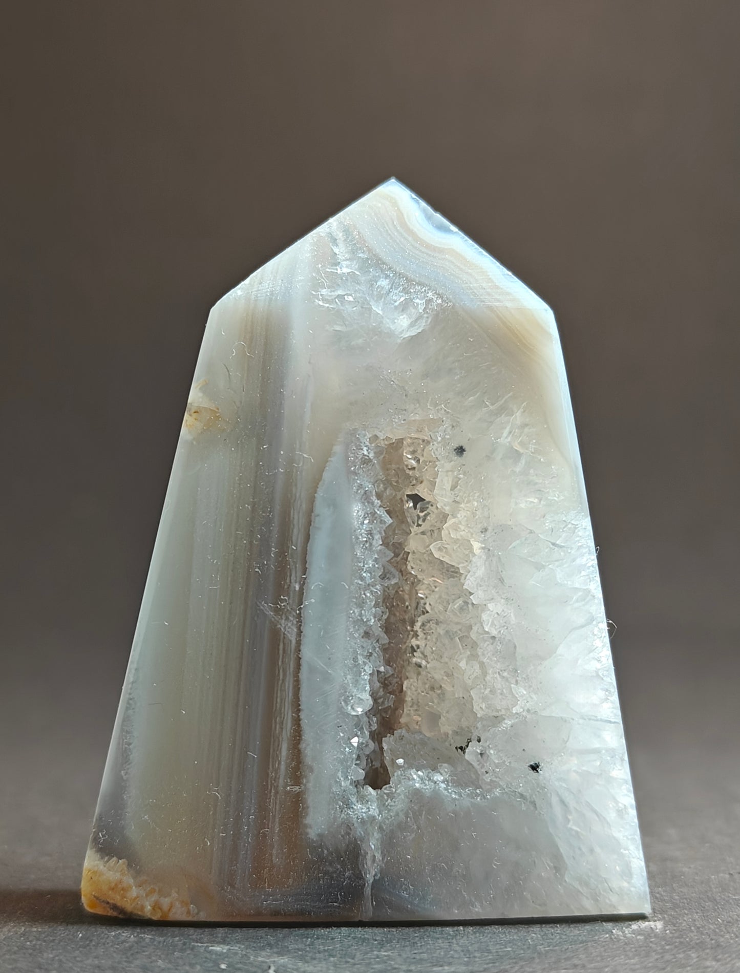 Beautiful Trio of Druzy Agate Points from Brazil – 154 Grams
