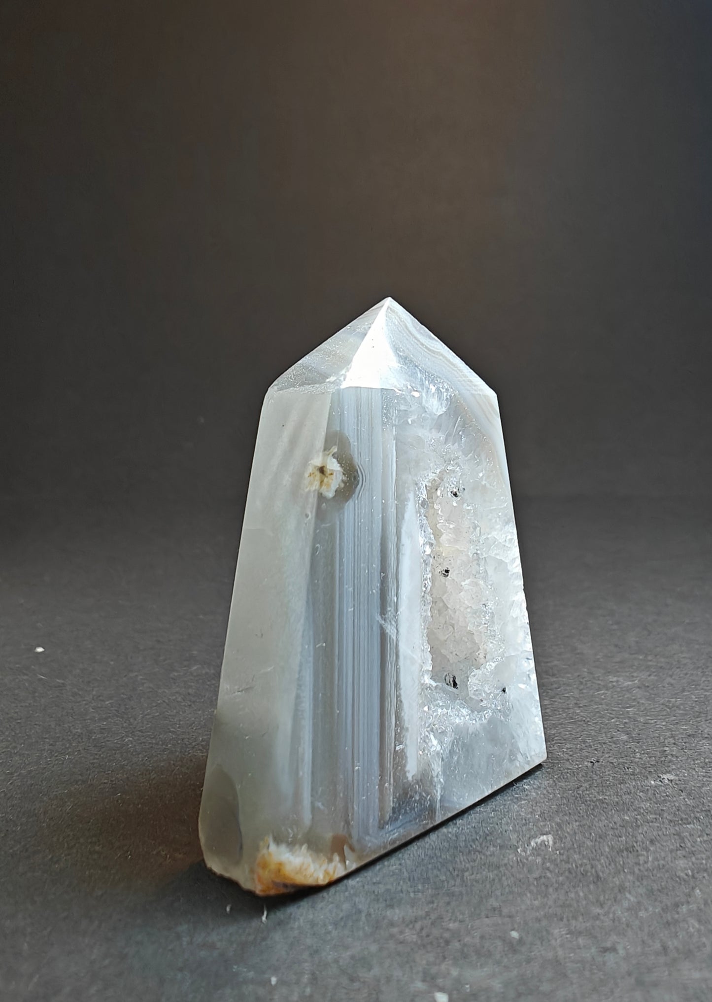 Beautiful Trio of Druzy Agate Points from Brazil – 154 Grams