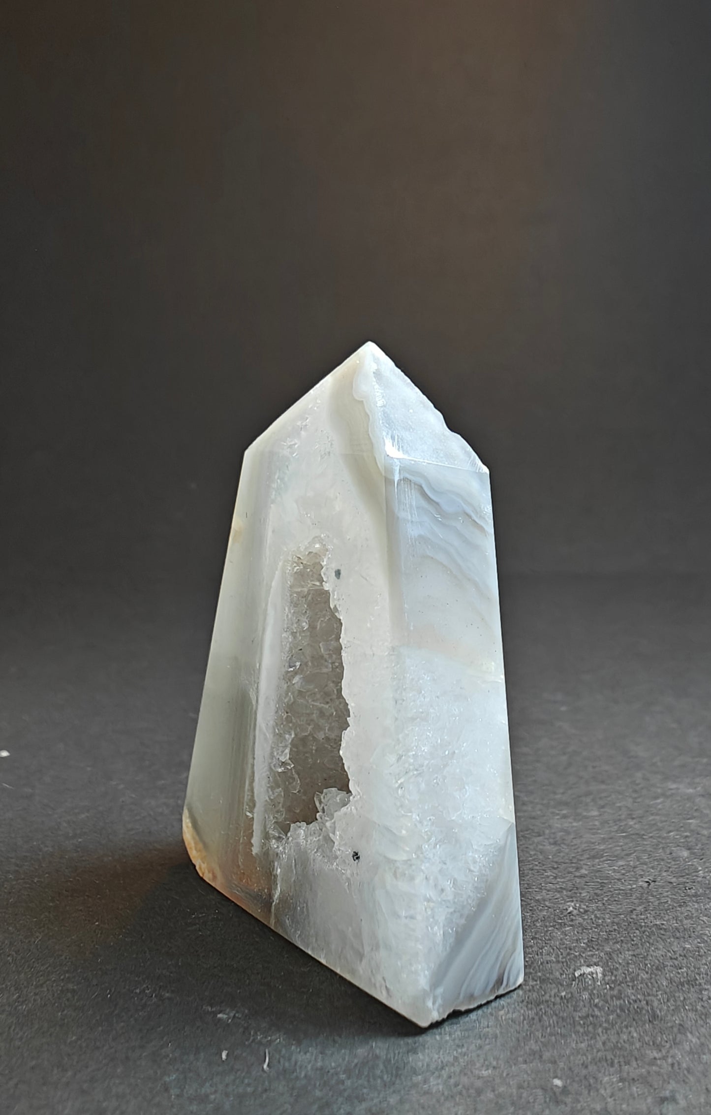 Beautiful Trio of Druzy Agate Points from Brazil – 154 Grams