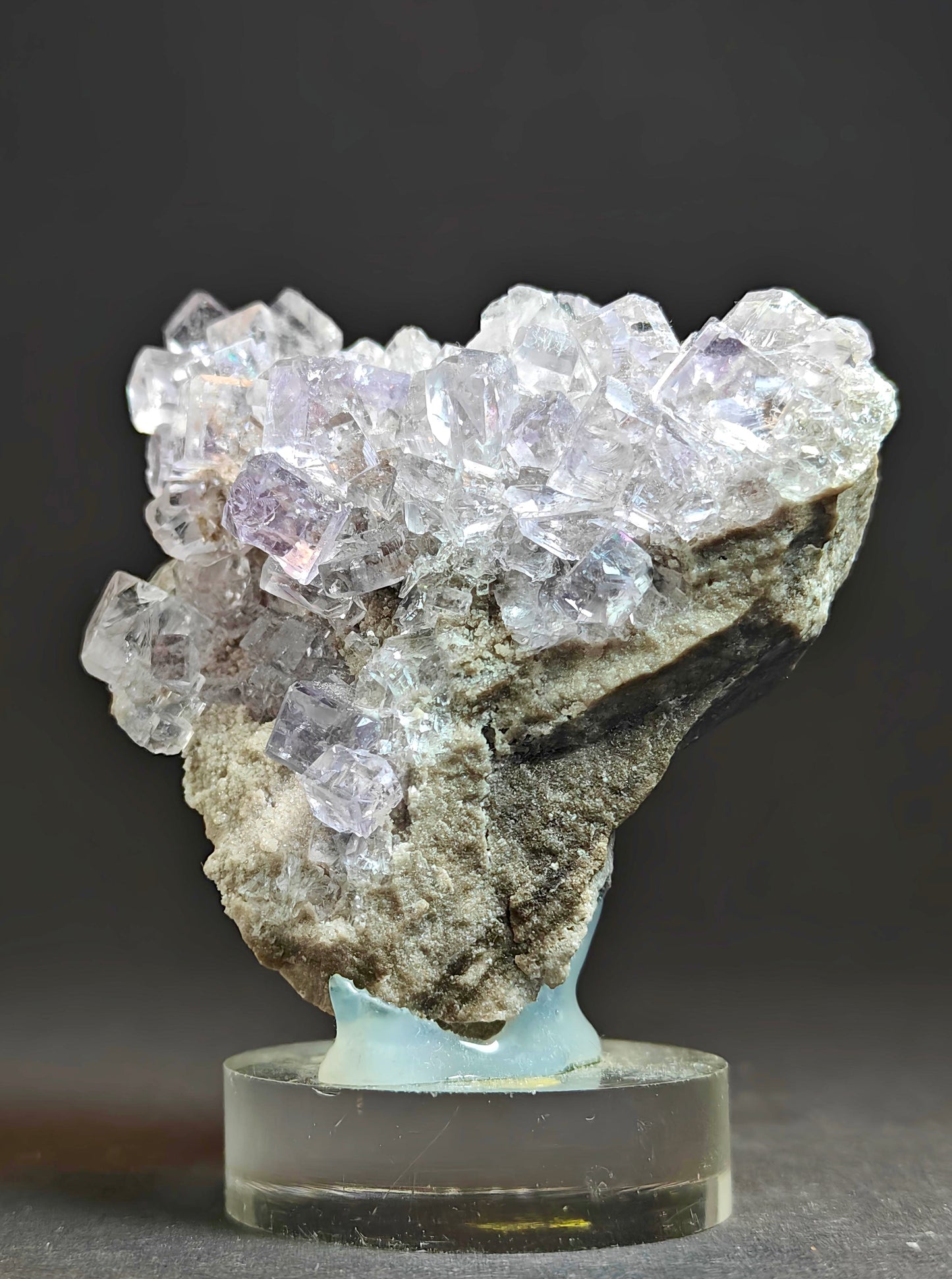 Clear Purple Fluorite on Matrix – 140 Grams