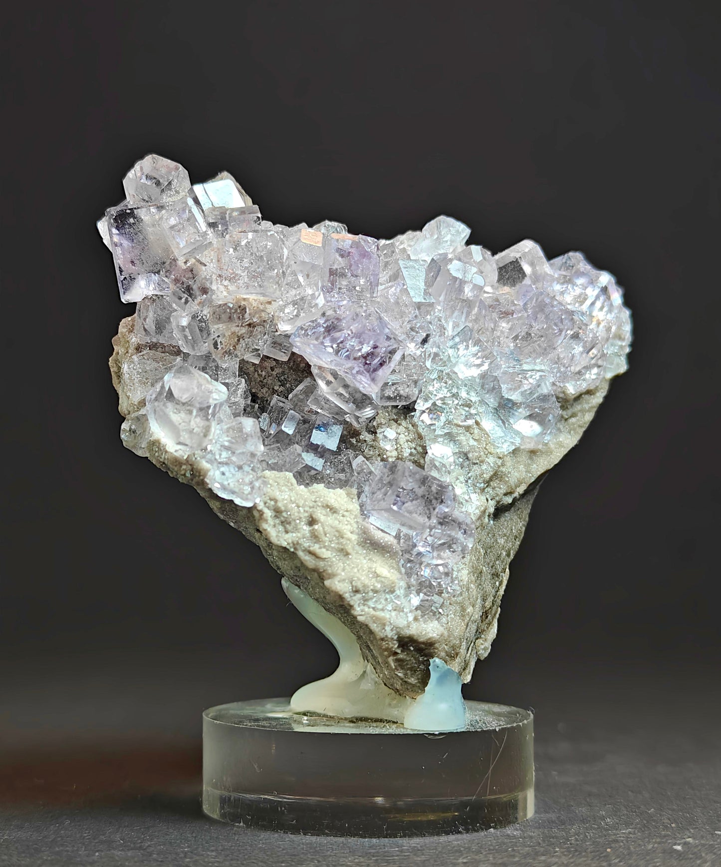Clear Purple Fluorite on Matrix – 140 Grams