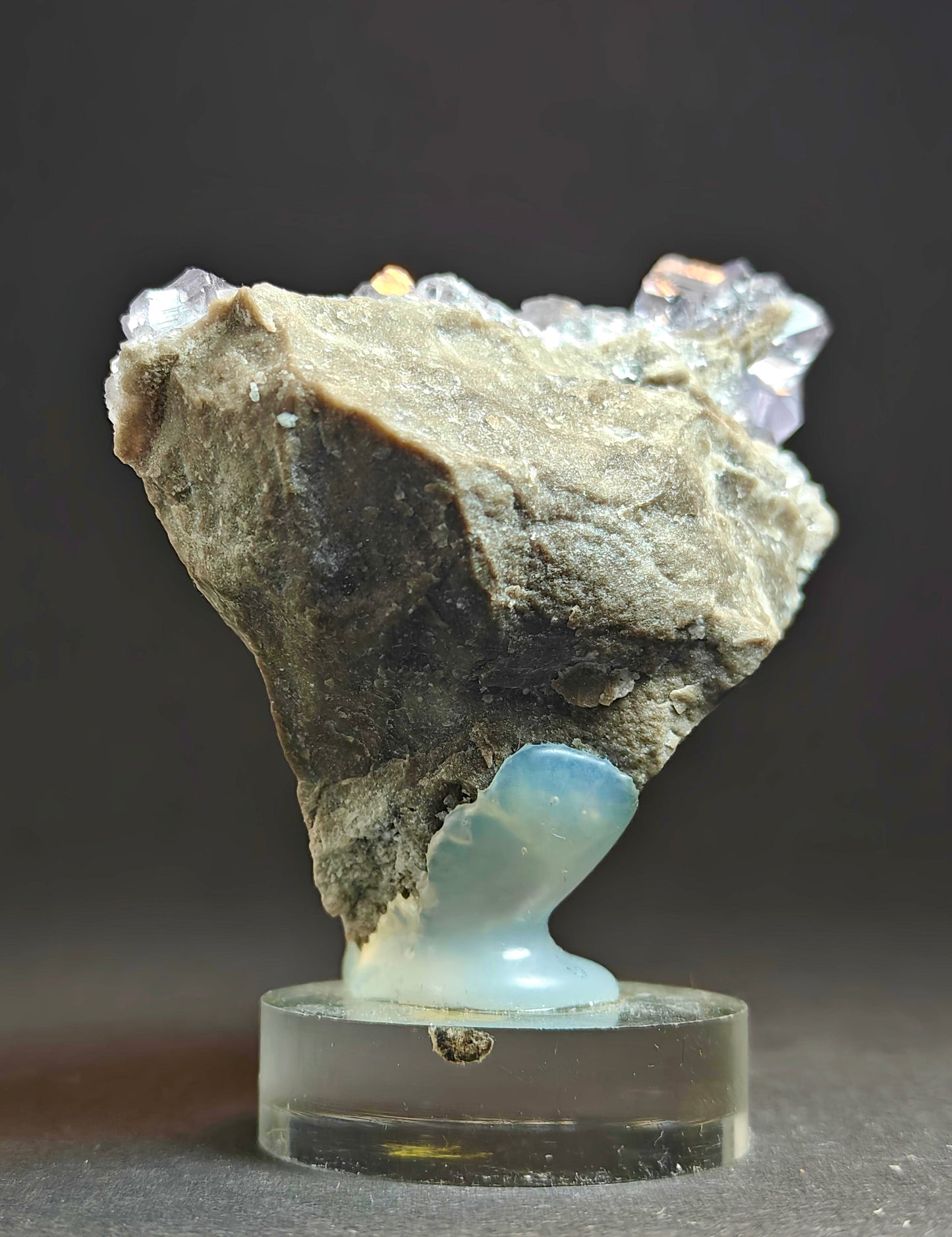 Clear Purple Fluorite on Matrix – 140 Grams