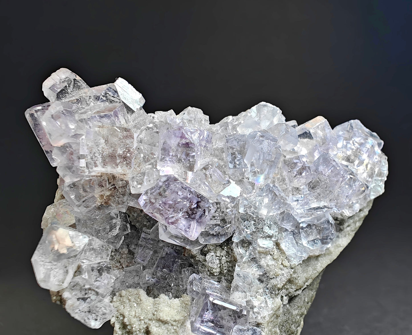 Clear Purple Fluorite on Matrix – 140 Grams