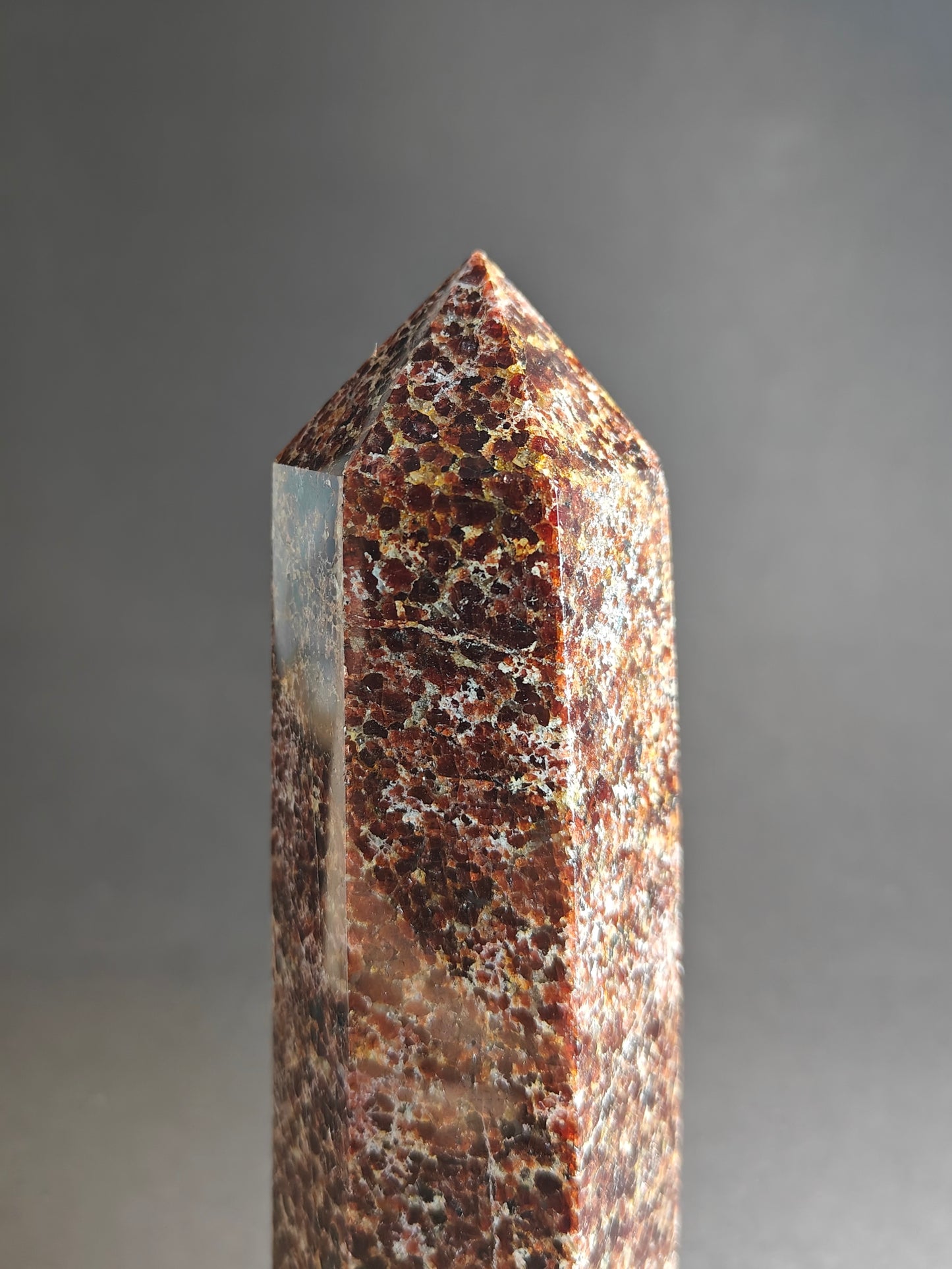 Polished Garnet Tower – 828 Grams