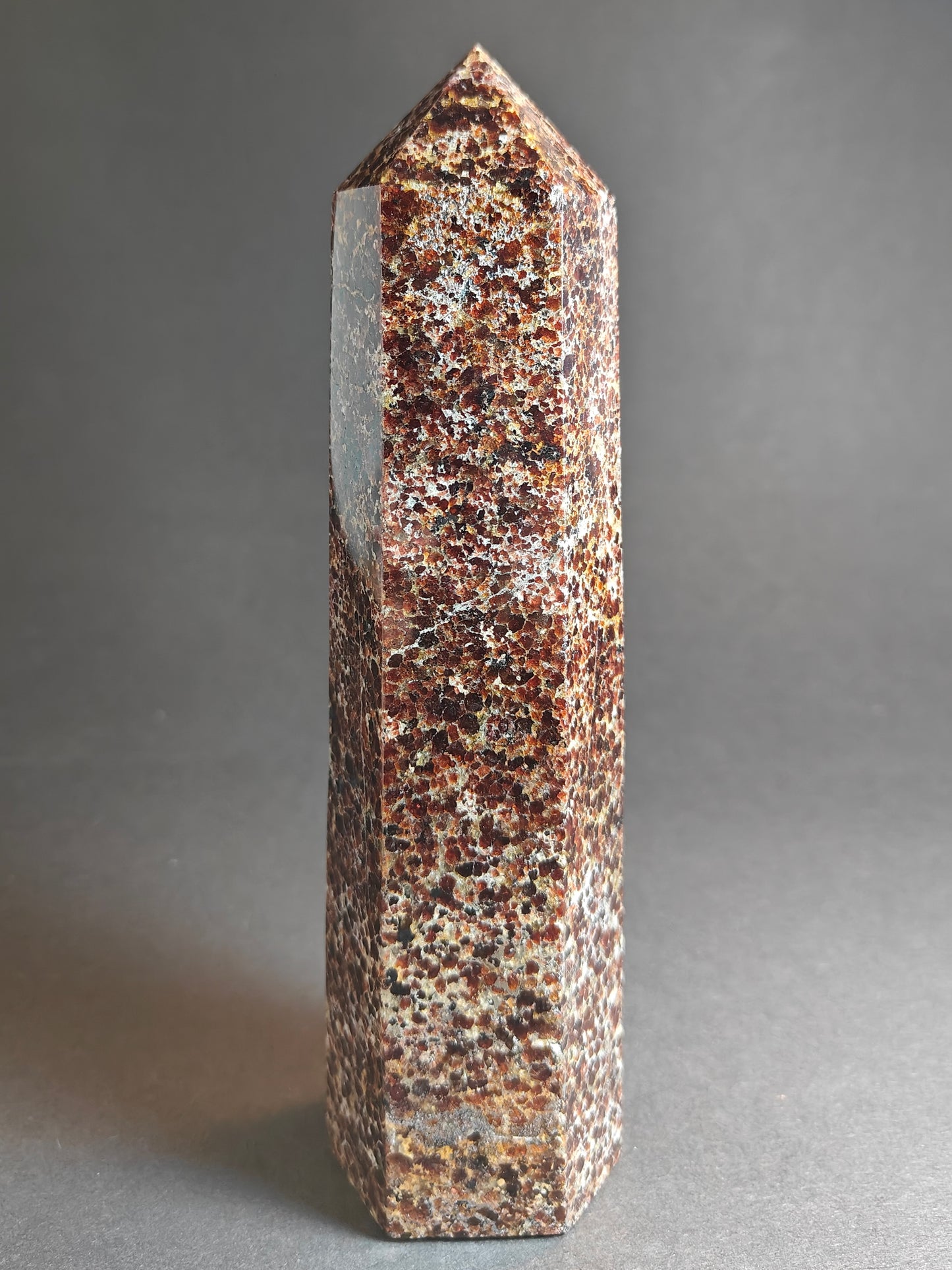 Polished Garnet Tower – 828 Grams