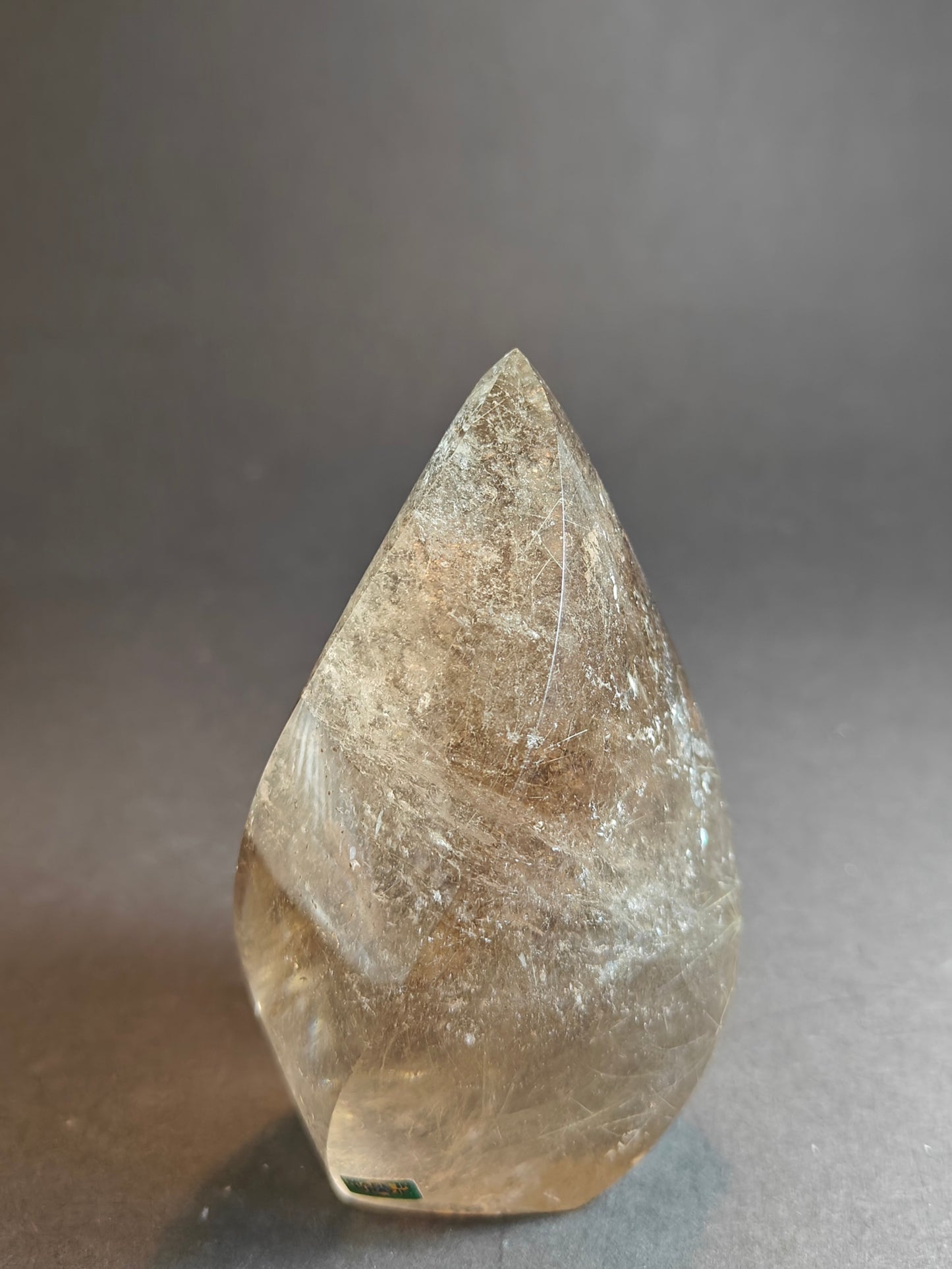 Polished Smoky Quartz Flame from Brazil – 377 Grams