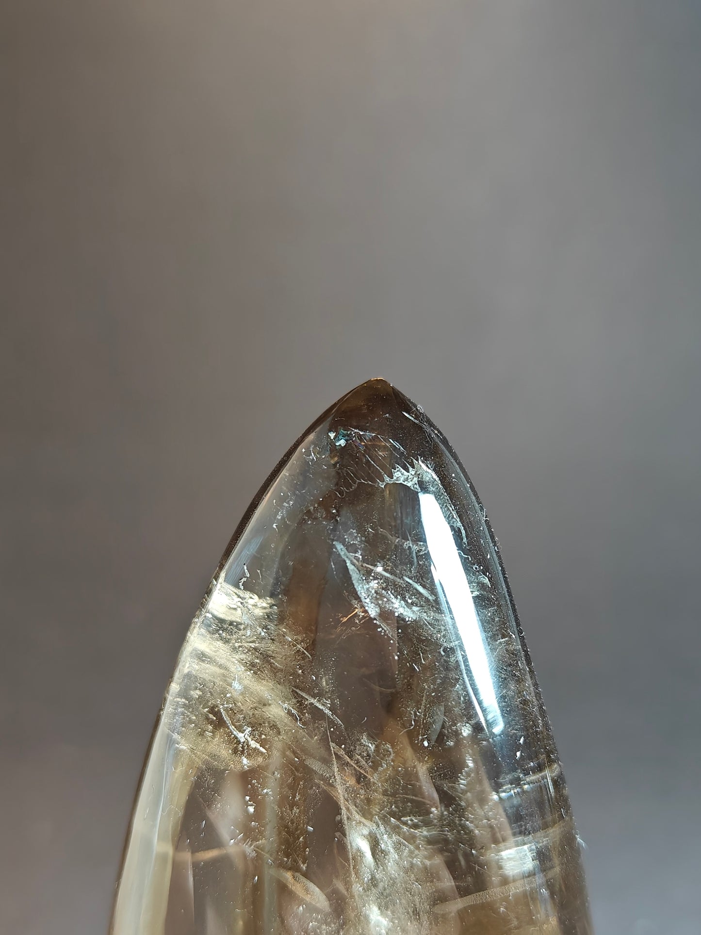Polished Smoky Quartz Flame from Brazil – 350 Grams