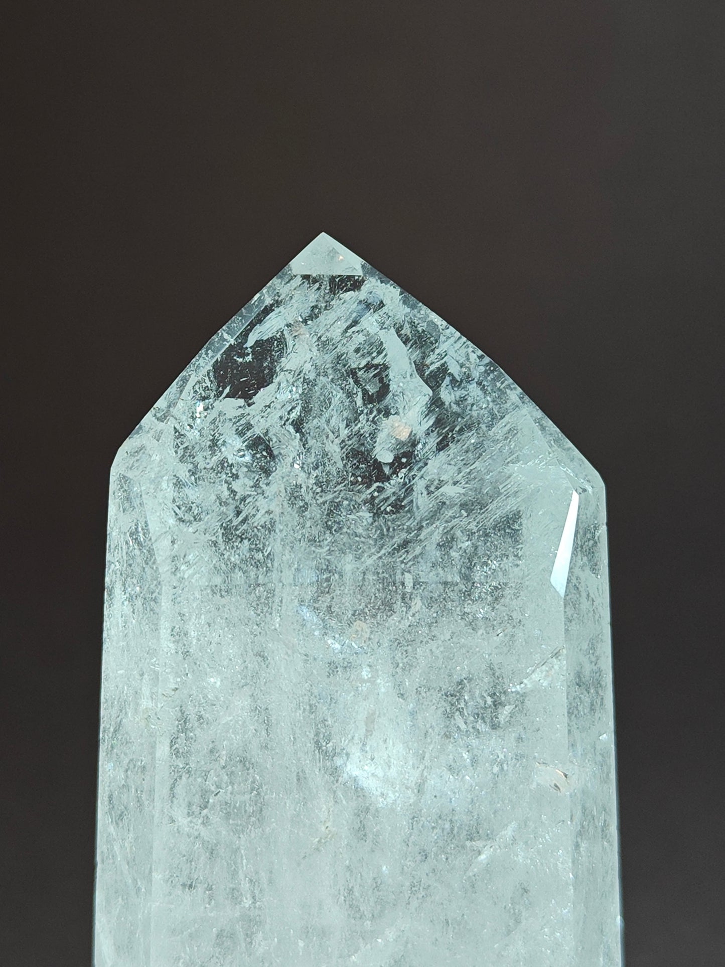 Polished Carved White Quartz Tower from Brazil - 118 grams