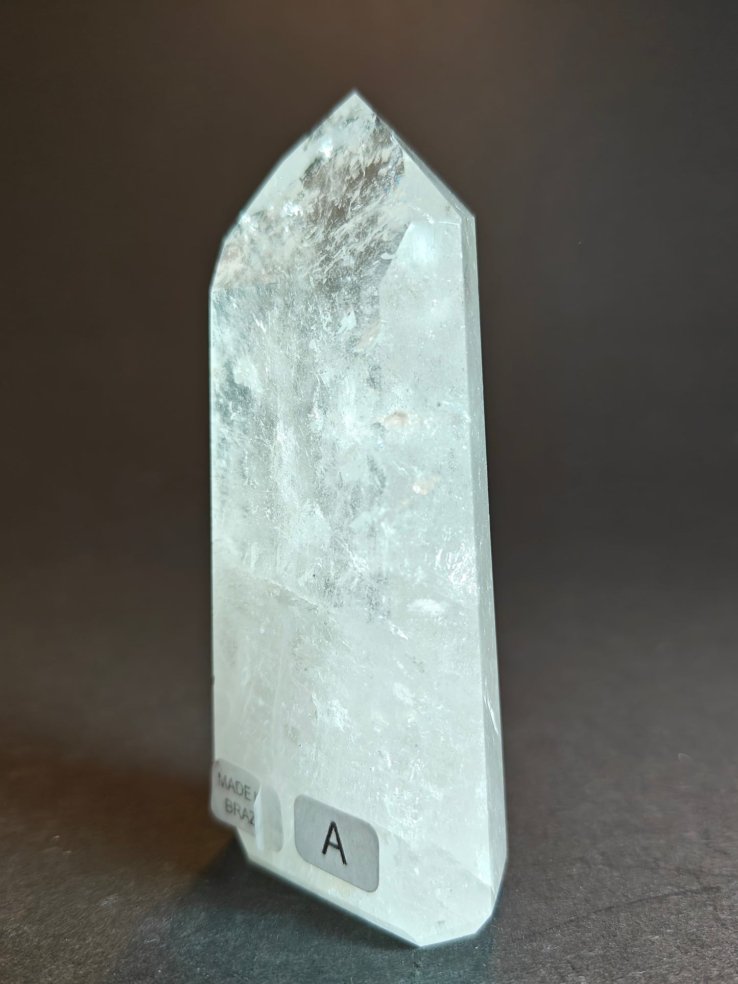 Polished Carved White Quartz Tower from Brazil - 118 grams