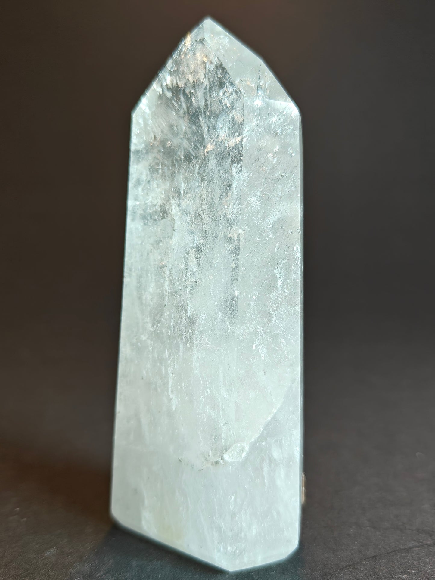 Polished Carved White Quartz Tower from Brazil - 118 grams