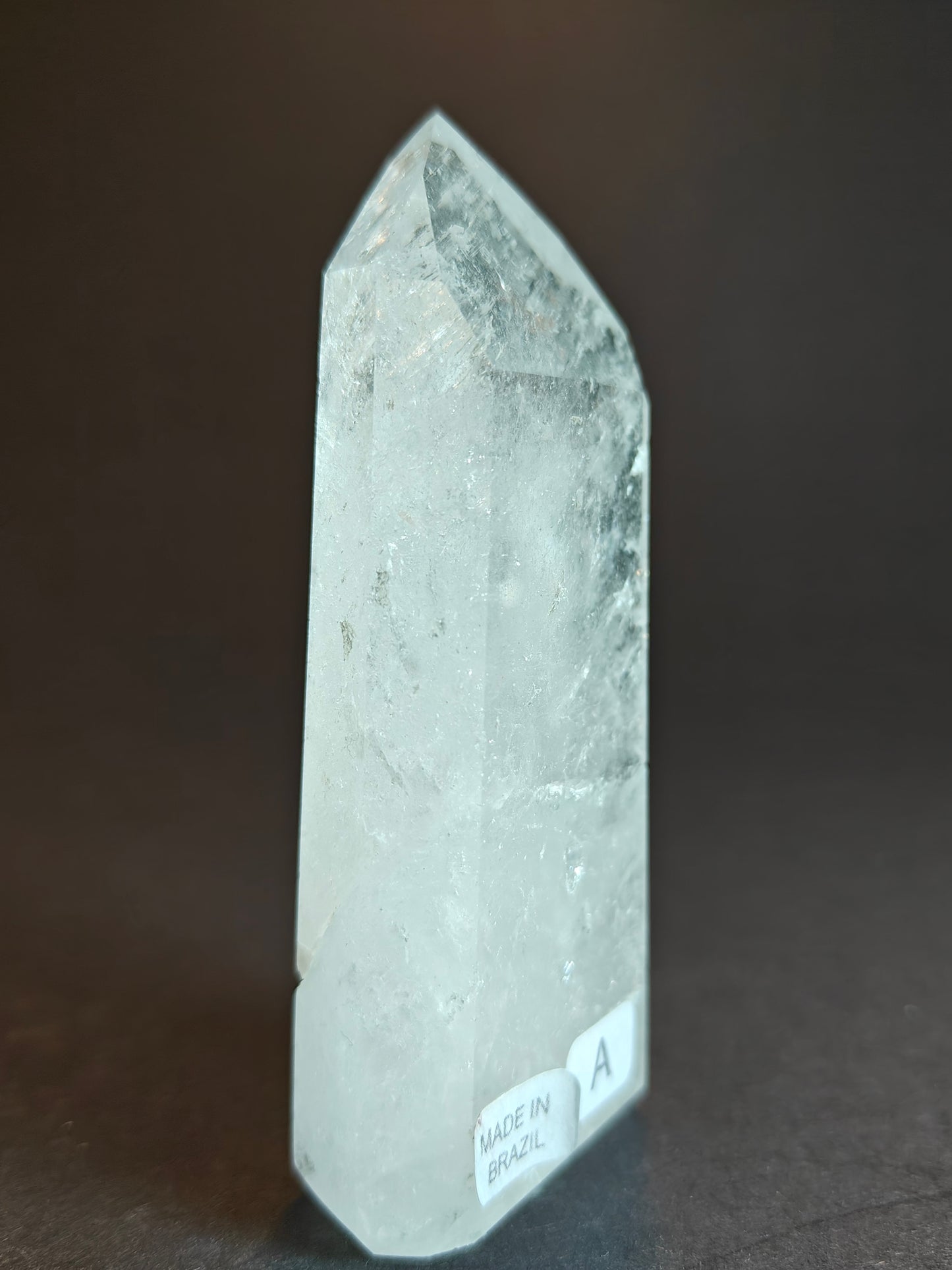 Polished Carved White Quartz Tower from Brazil - 118 grams