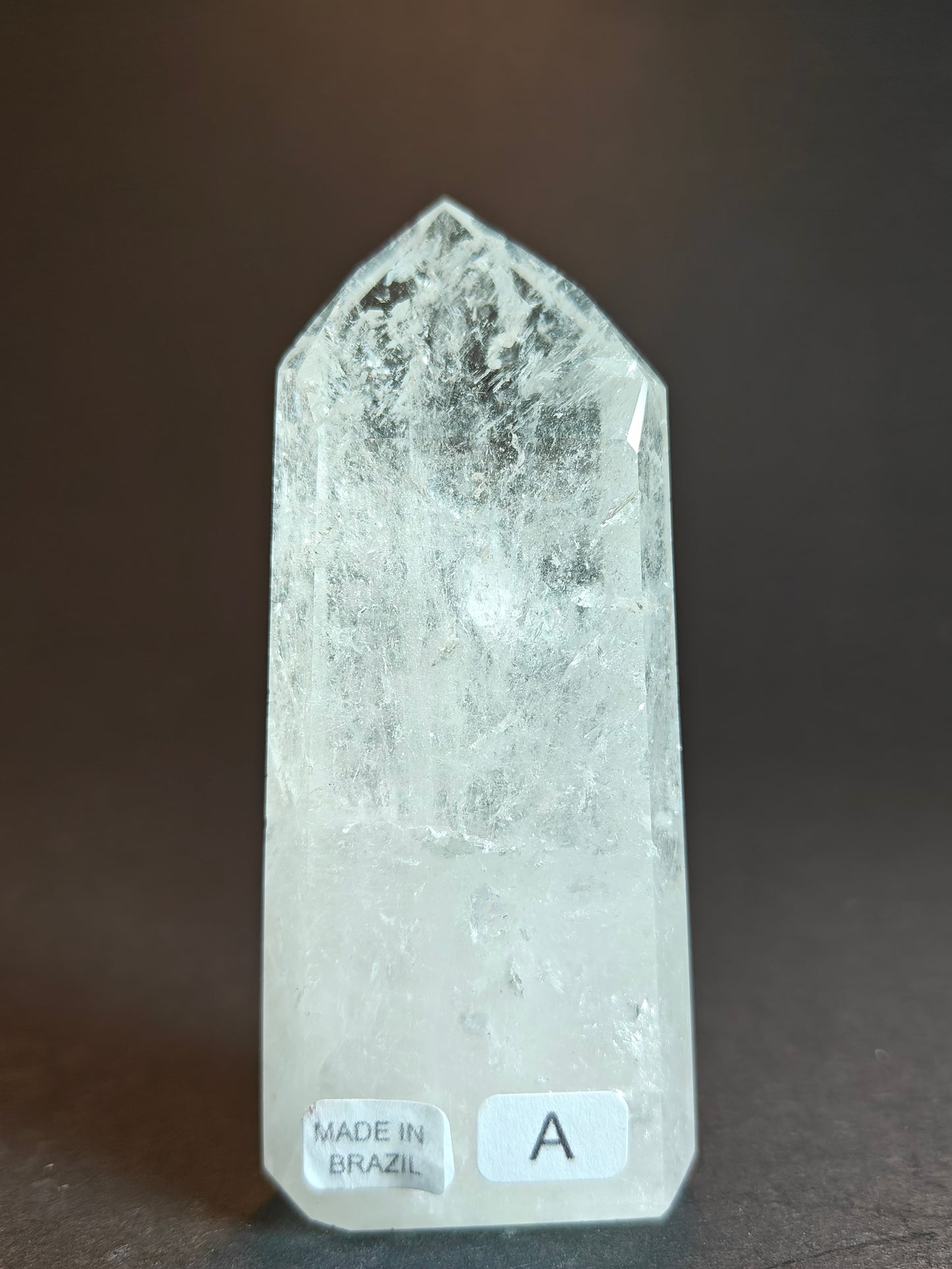 Polished Carved White Quartz Tower from Brazil - 118 grams