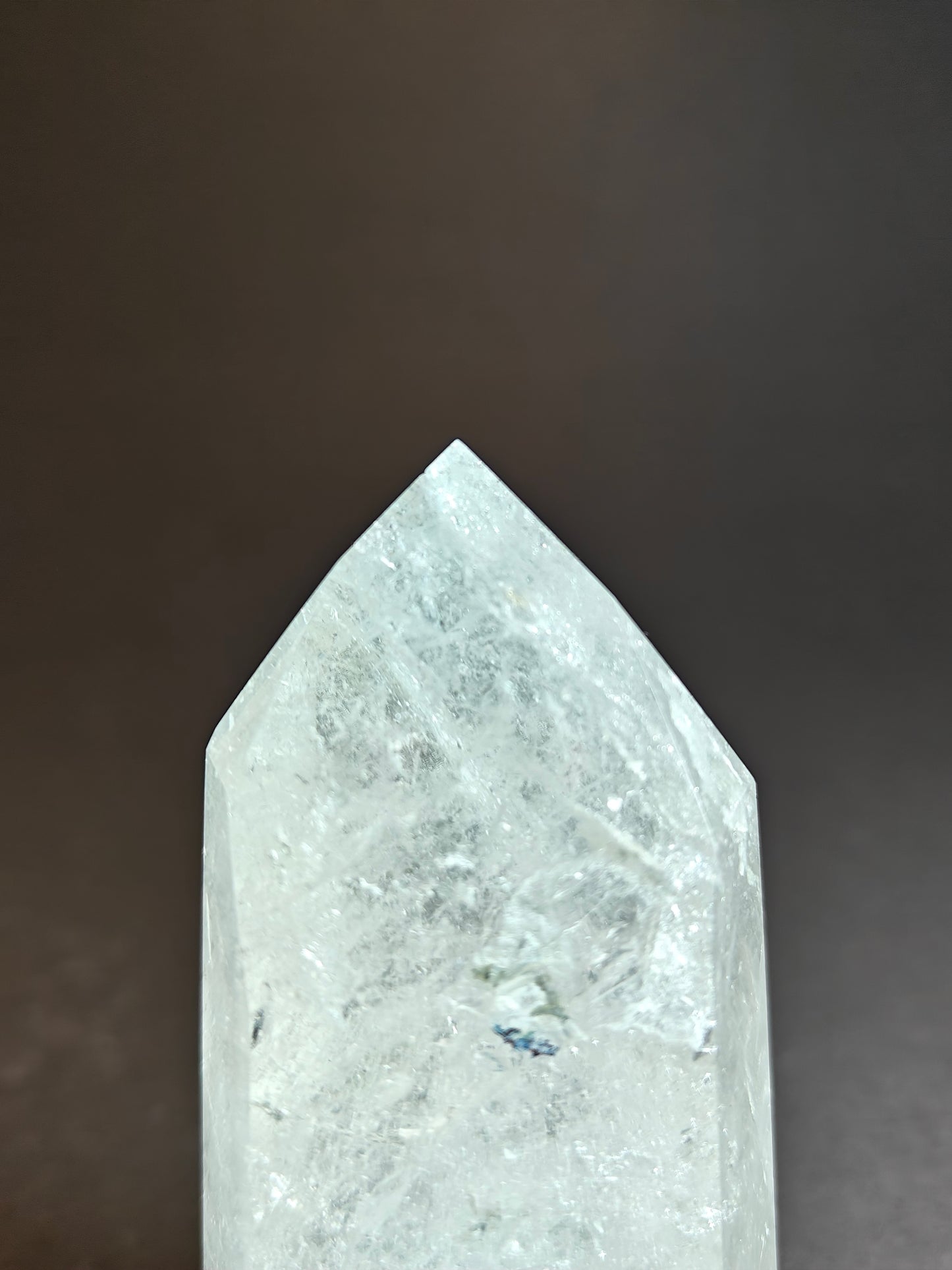 Polished Carved White Quartz Tower from Brazil - 260 grams