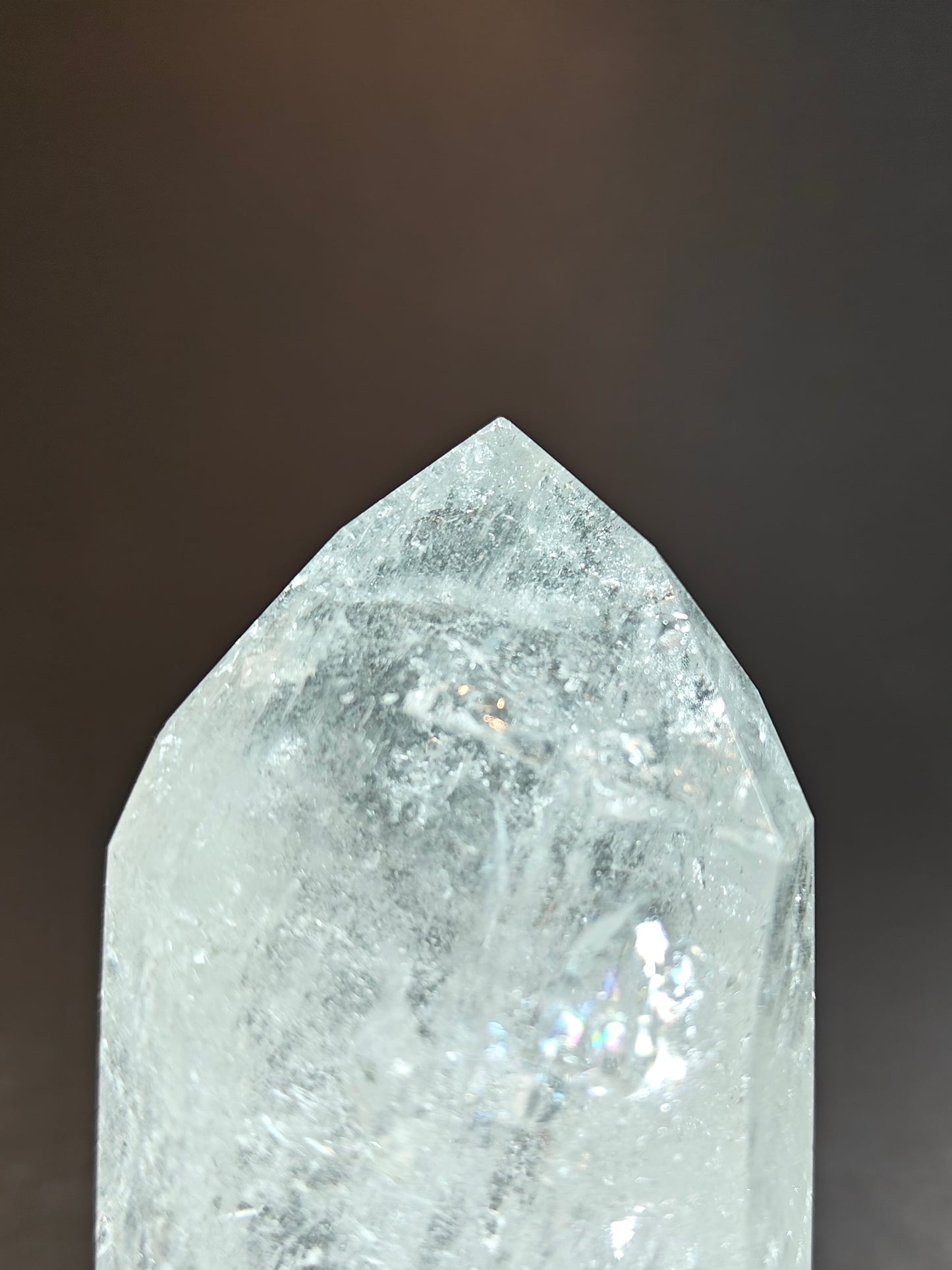 Polished Carved White Quartz Tower from Brazil - 202 grams