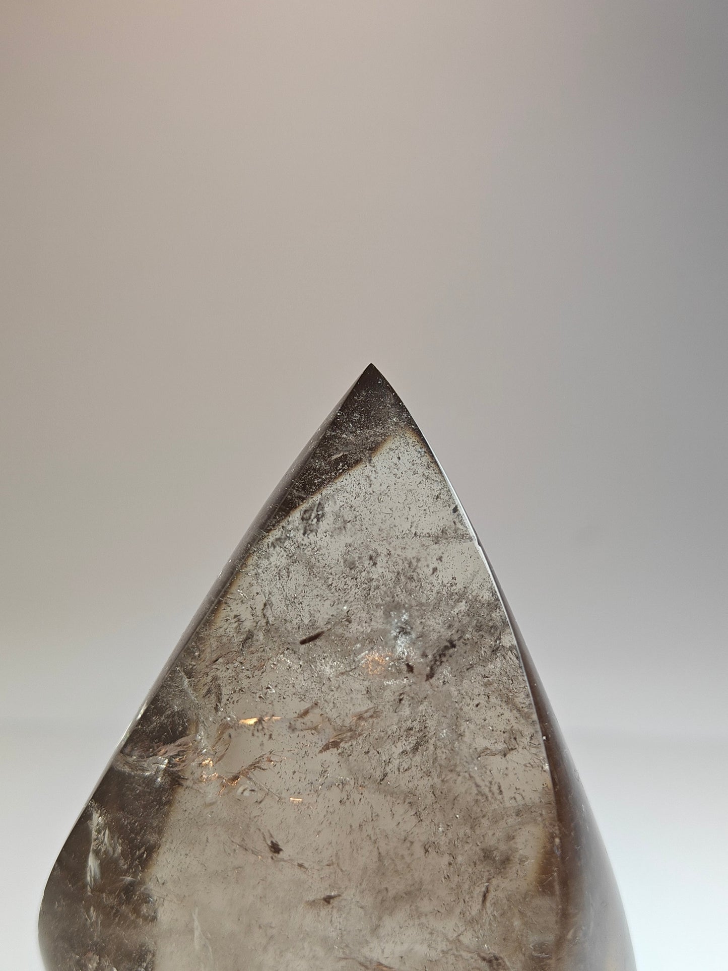 Polished Smokey Quartz Flame from Brazil - 315 grams