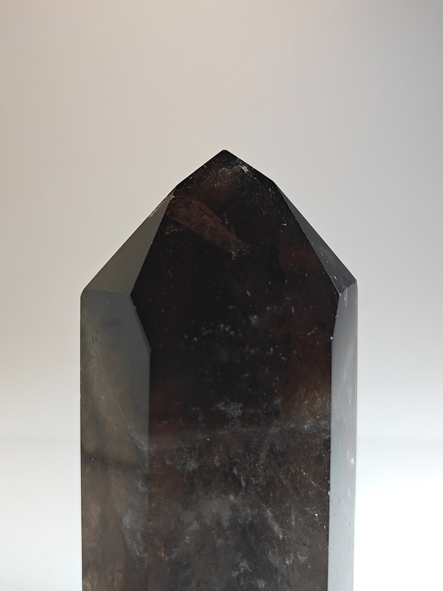 Polished Carved Smokey Quartz Tower - 300 grams