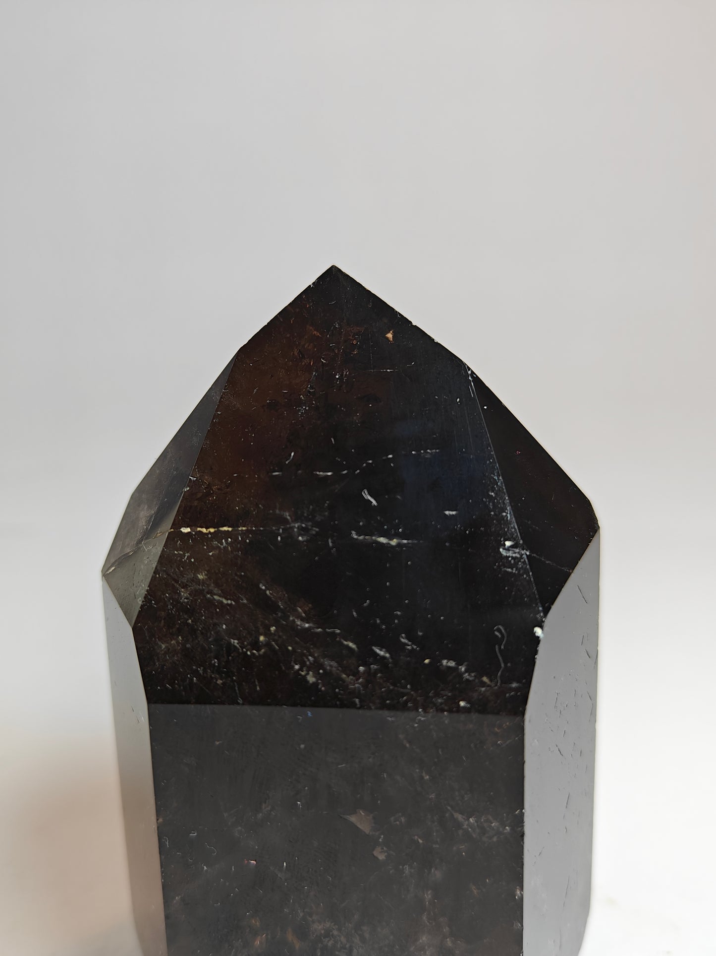Polished Carved Smokey Quartz Tower - 284 grams