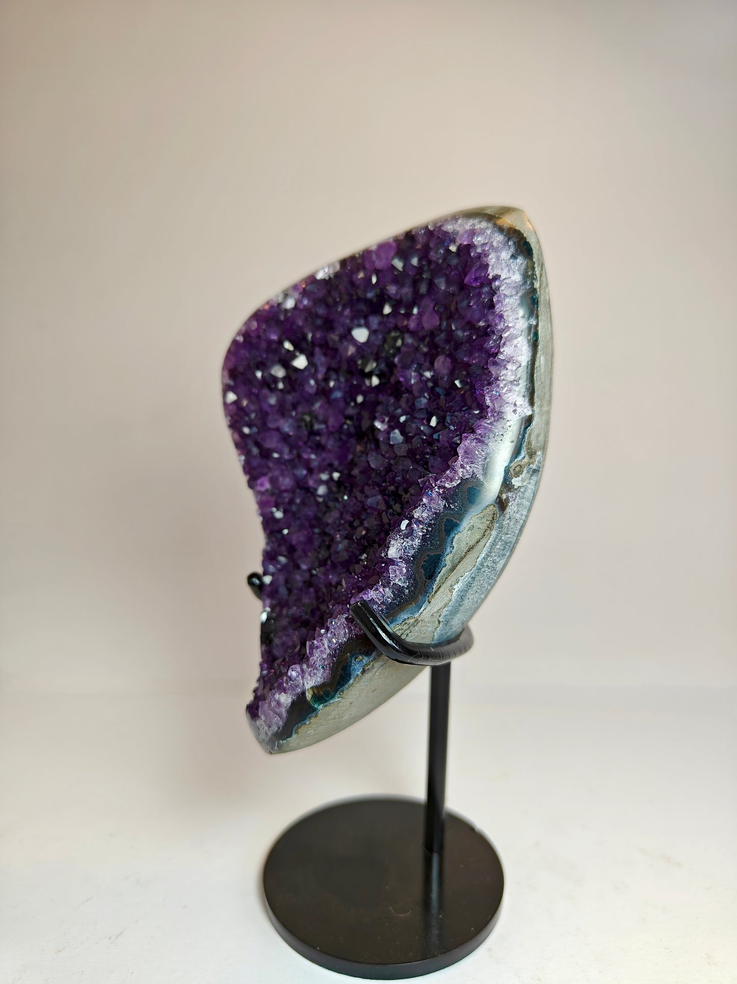 High Quality Uruguayan Amethyst Cluster on Stand - 0.66 kg