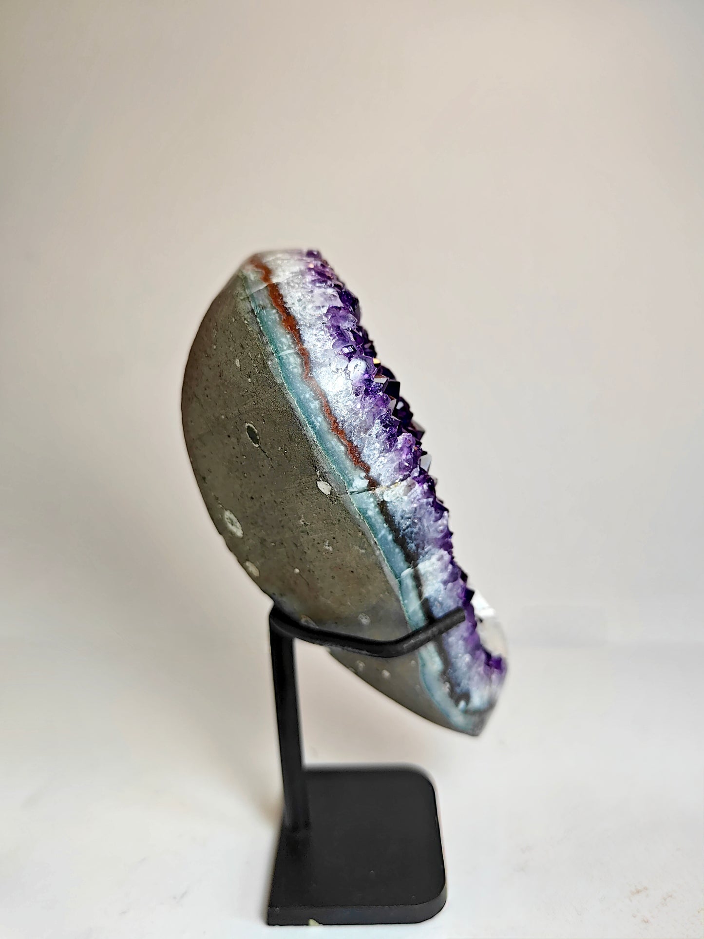 High-Quality Uruguayan Amethyst Cluster on Stand - 0.51 kg
