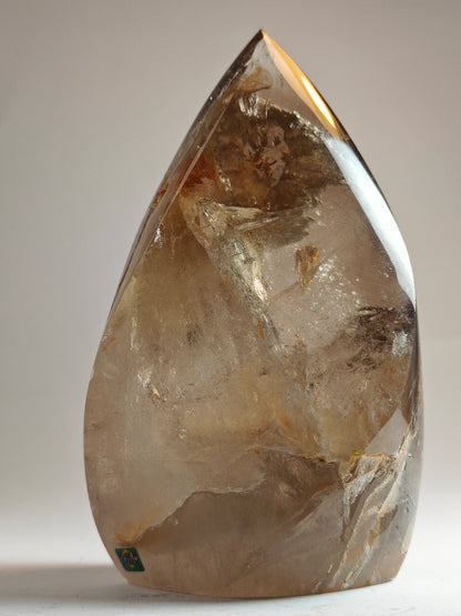 Rare Brazilian Smoky Quartz Flame with Golden Hue