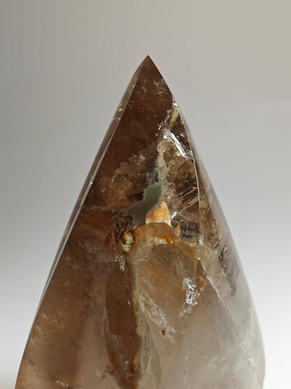 Rare Brazilian Smoky Quartz Flame with Golden Hue