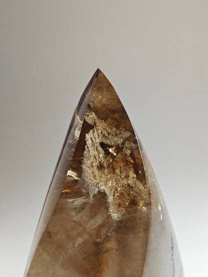 Rare Brazilian Smoky Quartz Flame with Golden Hue
