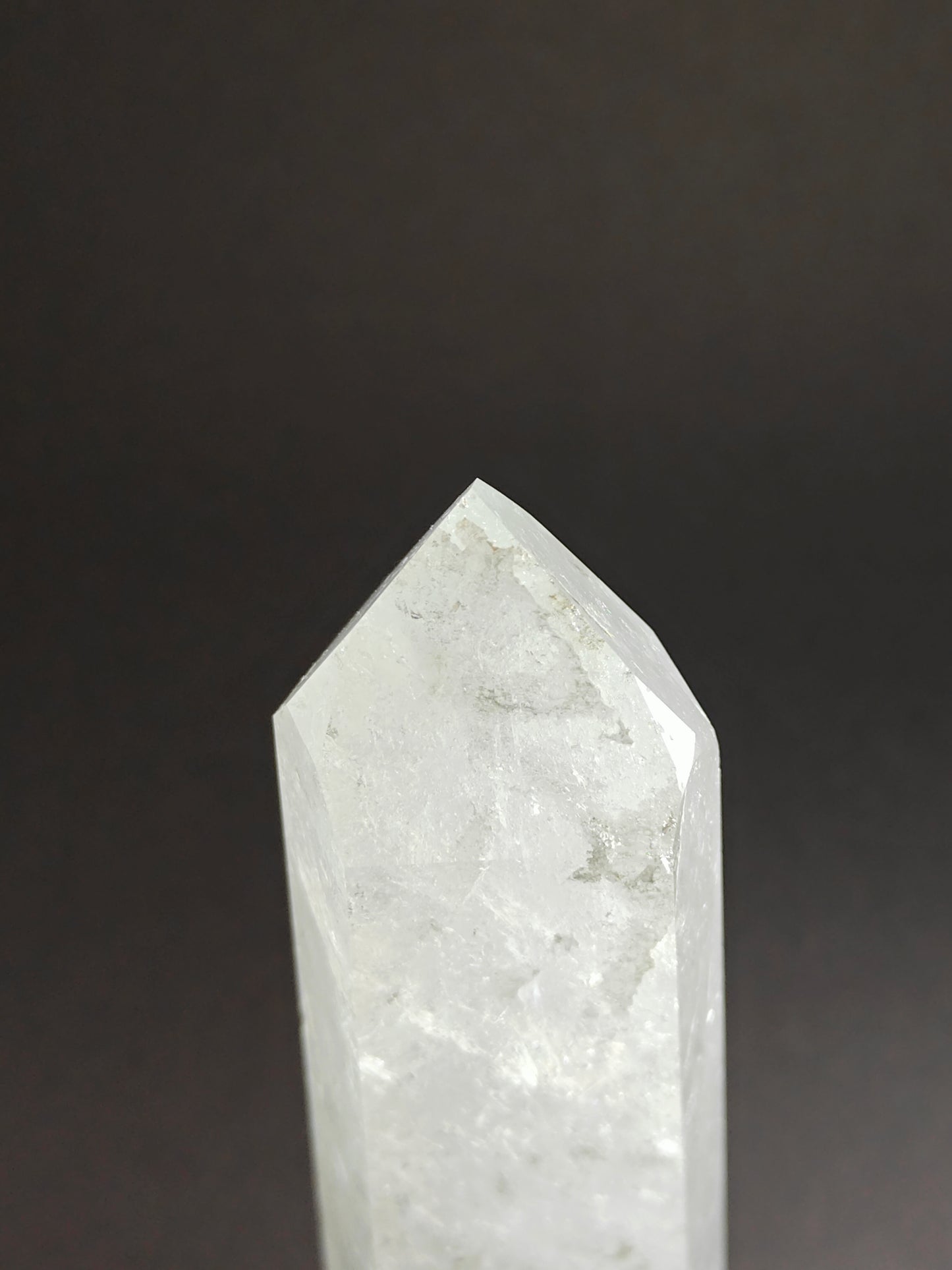 Polished Carved White Quartz Tower from Brazil - 611 grams