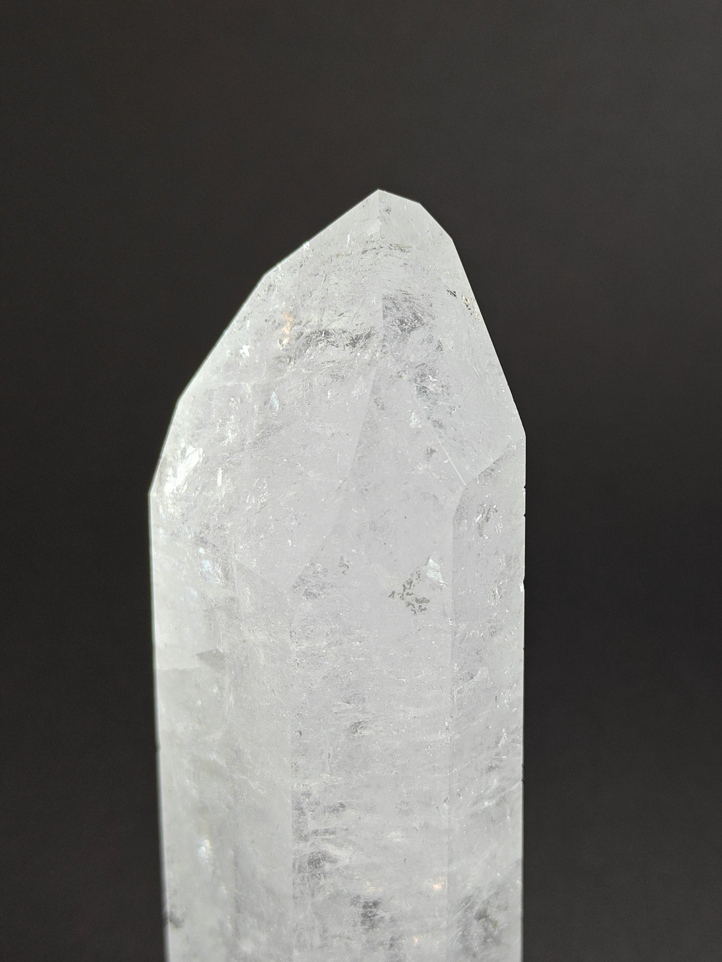 Polished Carved White Quartz Tower from Brazil - 585 Grams