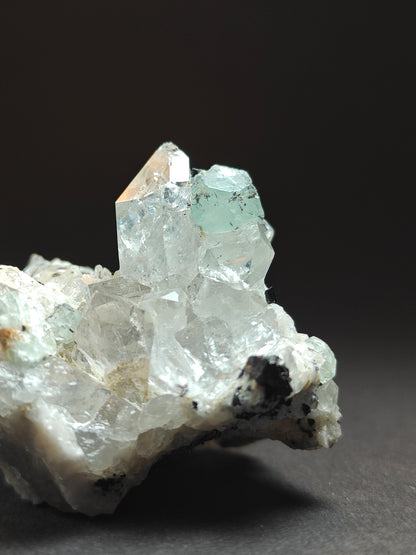 Stunning Quartz with Aquamarine, Schorl, and Topaz Combination from Pakistan – 66 Grams