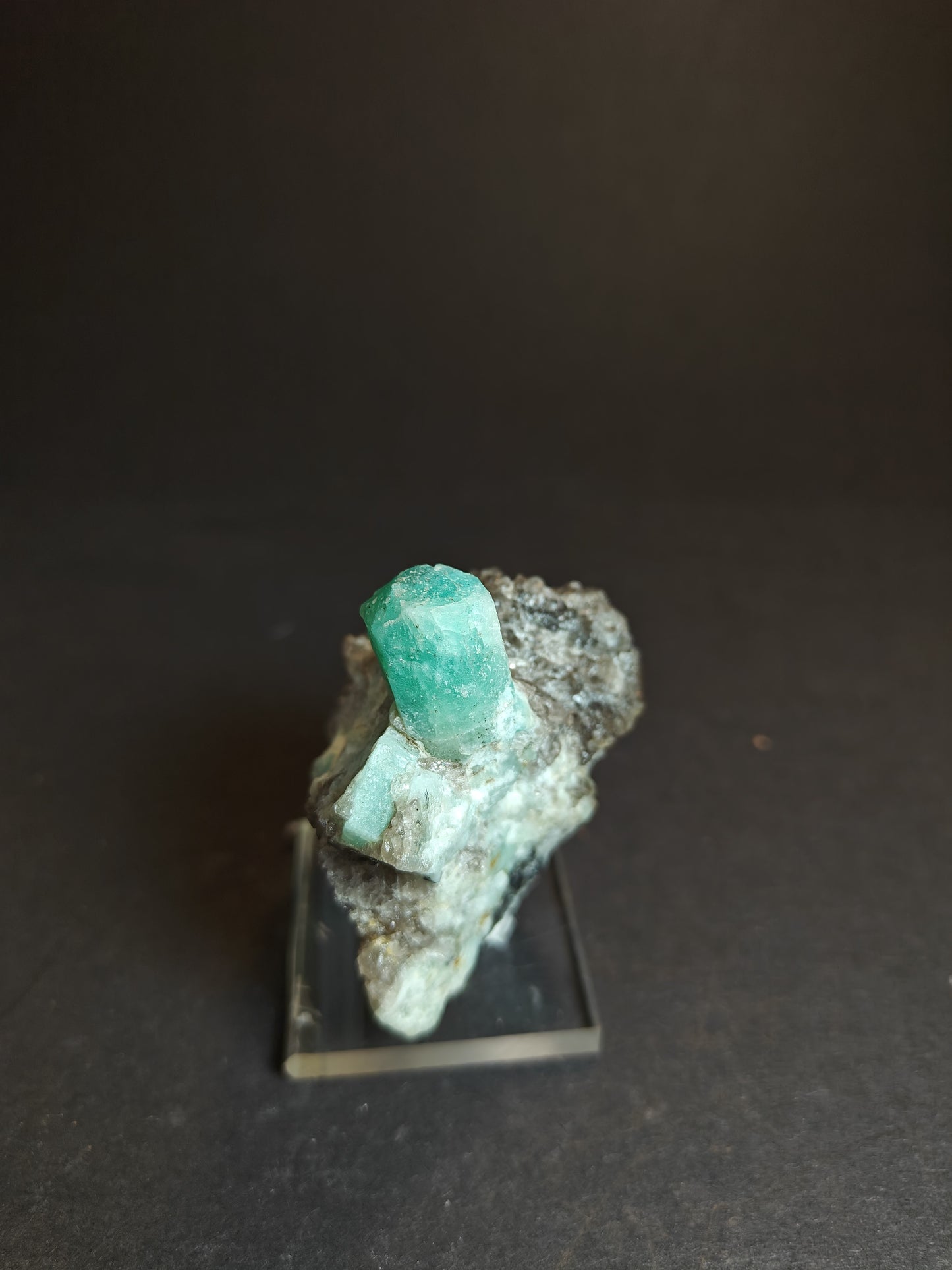 Amazonite Specimen Mounted on Base