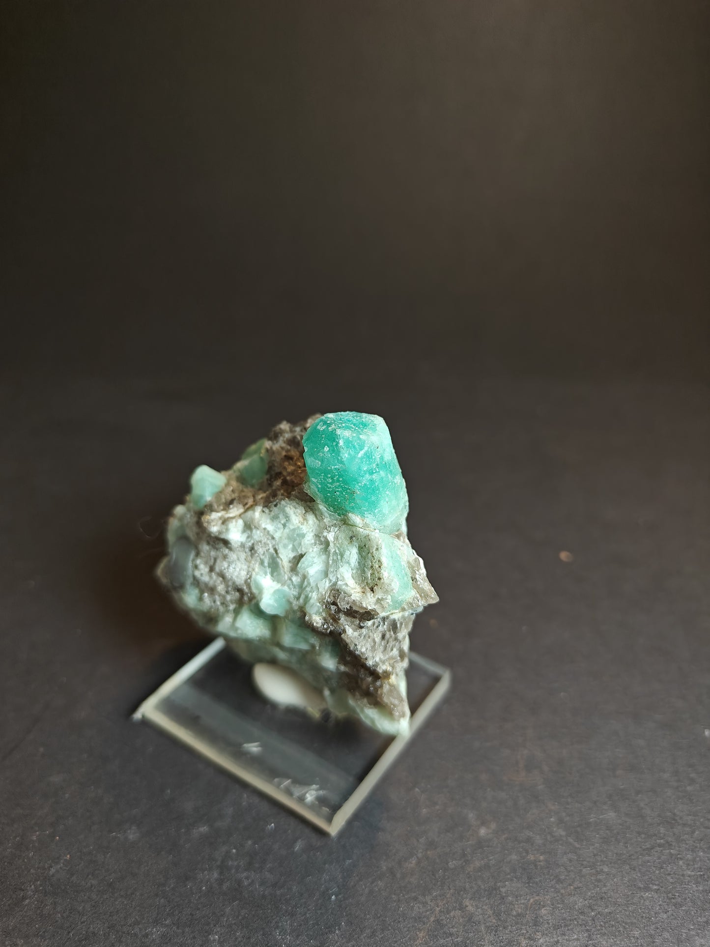 Amazonite Specimen Mounted on Base