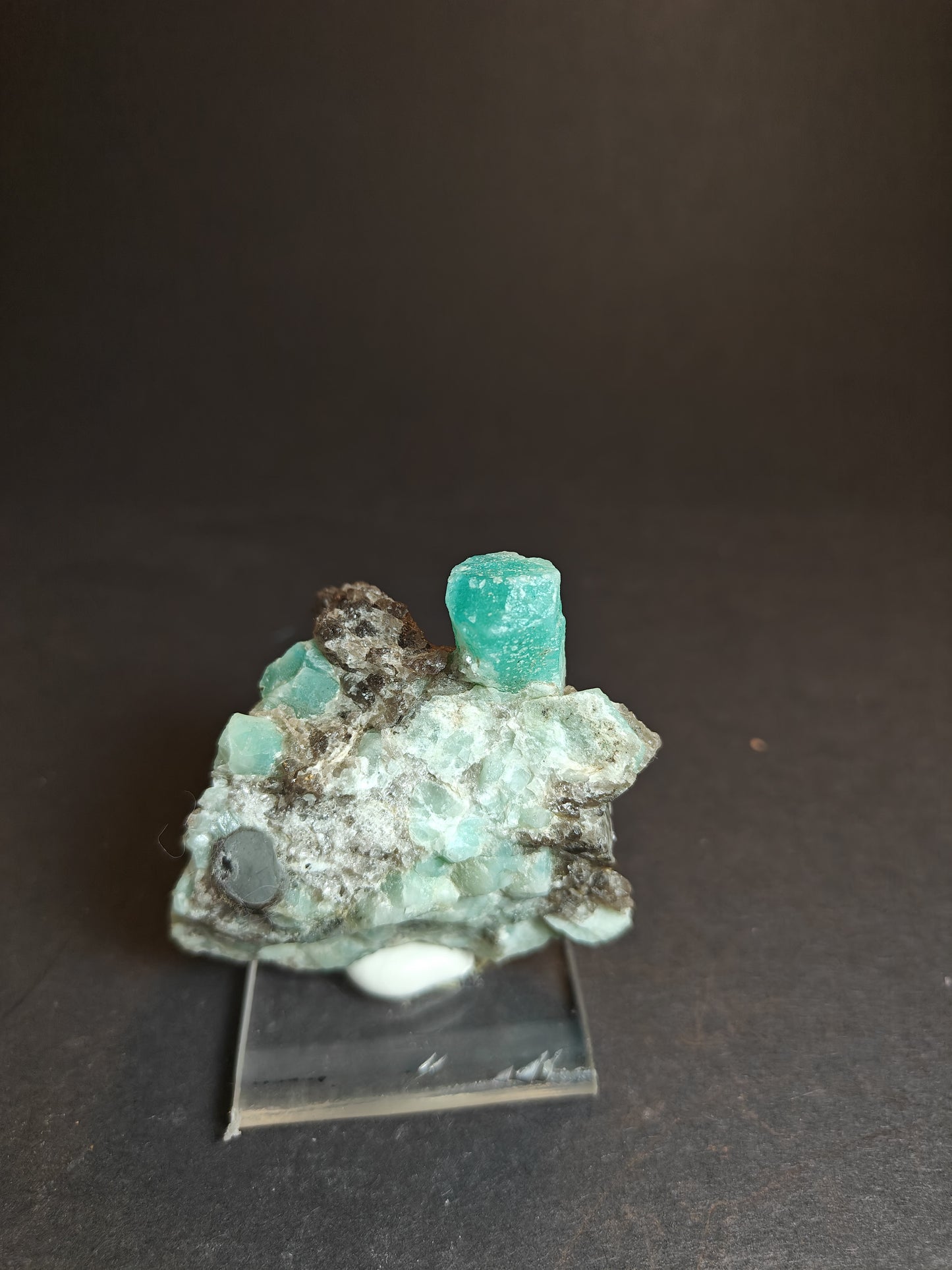 Amazonite Specimen Mounted on Base