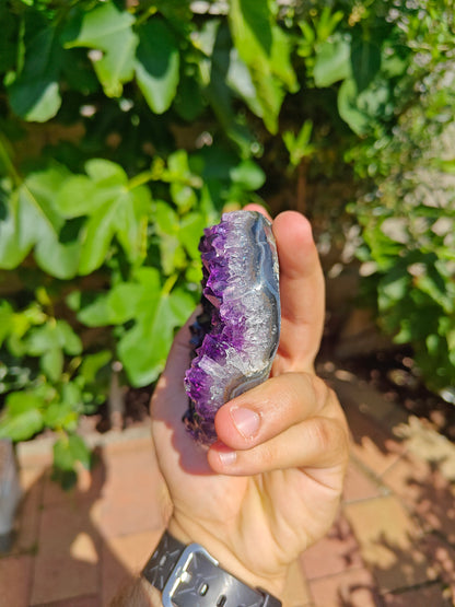 EXTRA Uruguayan Amethyst Heart 10 x 9 x 2 cm 0.466 kg