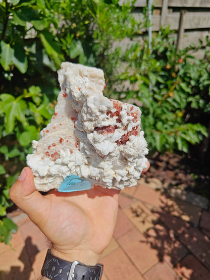 Garnet on Feldspar with Quartz from Pakistan 15 x 12 x 11 cm 1.600 kg