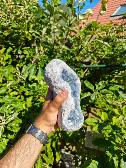 Grote Celestien Cluster uit Madagascar 19 x 19 x 7 cm 4.5 kg