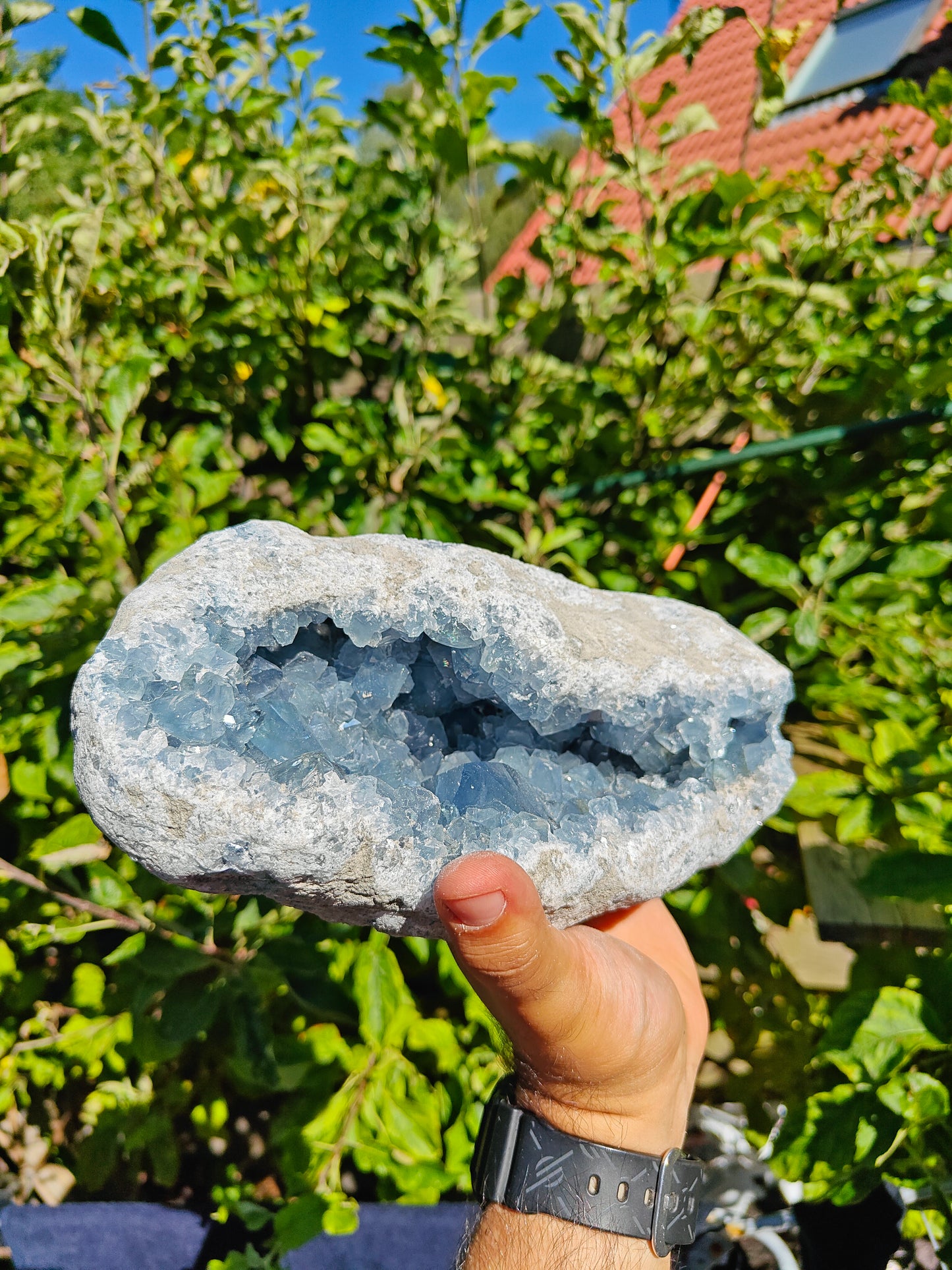 Grote Celestien Cluster uit Madagascar 22 x 12 x 9 cm 3.7kg