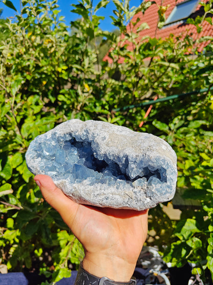 Grote Celestien Cluster uit Madagascar 22 x 12 x 9 cm 3.7kg
