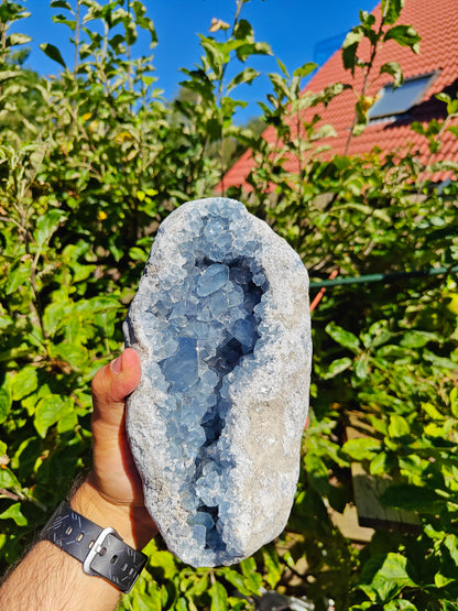 Grote Celestien Cluster uit Madagascar 22 x 12 x 9 cm 3.7kg