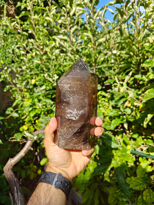 Rookkwarts Punt uit Madagascar – 18 x 9 x 6 cm – 1,5 kg