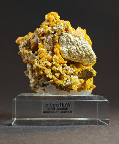 Prachtig Wulfenite-exemplaar uit de Helena-mijn, Mezica, Slovenië